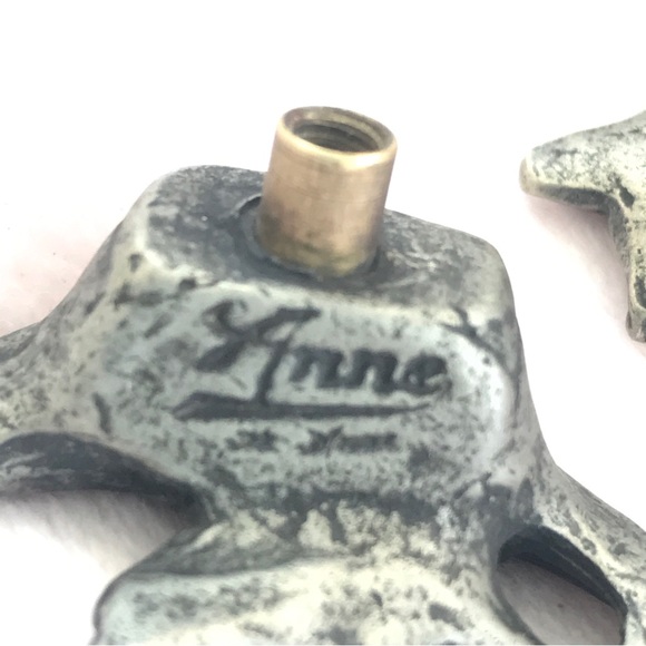 ANNE AT HOME 2 dolphin family cabinet drawer knobs pulls pewter wash - Picture 3 of 7